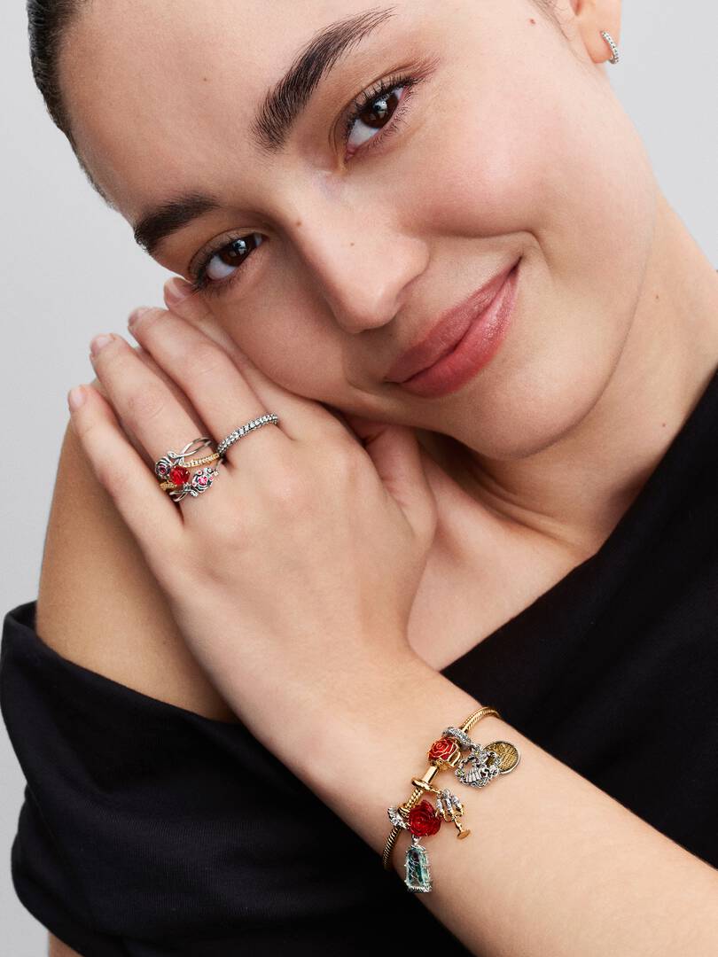 Anillo Rosa de la Bella y la Bestia de Disney
