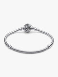 Pulsera en plata de ley Cadena de Serpiente con Cierre Campanilla de Disney
