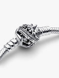 Pulsera en plata de ley Cadena de Serpiente con Cierre Campanilla de Disney