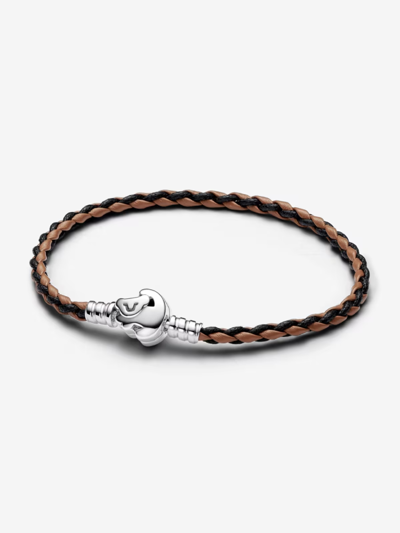 Pulsera en Cuero Trenzado con Cierre El Rey León de Disney