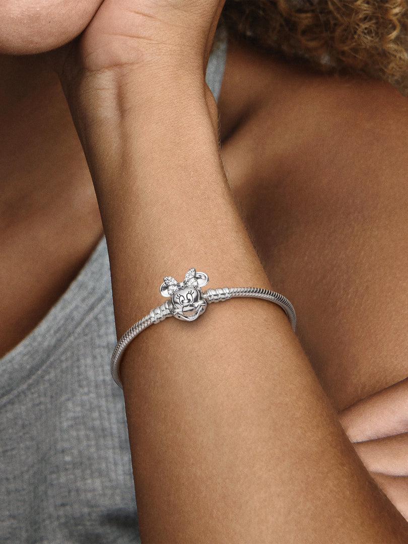 Pulsera en plata de ley Retrato de Minnie Brillante de Disney