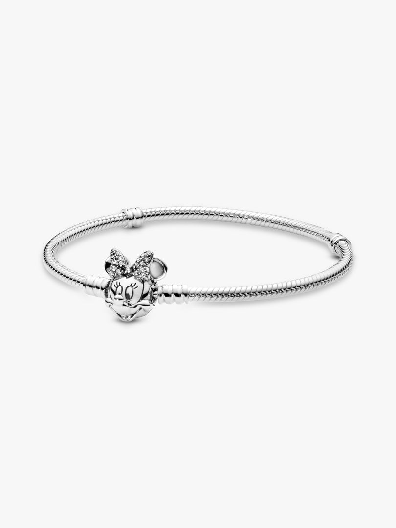 Pulsera en plata de ley Retrato de Minnie Brillante de Disney