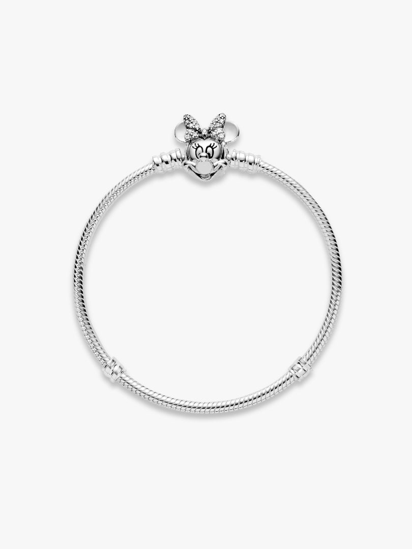 Pulsera en plata de ley Retrato de Minnie Brillante de Disney