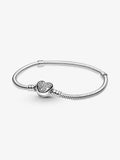 Pulsera Cadena de Serpiente Cierre Corazón Mickey Mouse de Disney