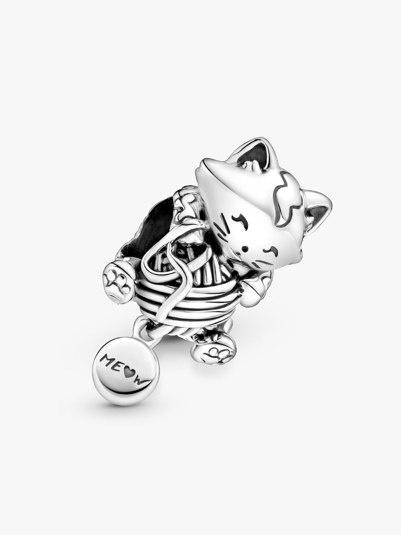 Charm Gatito y Ovillo de Lana