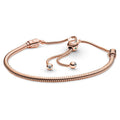 Pulsera con cierre deslizante Castillo de Mickey en oro rosa de Disney