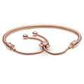 Pulsera con cierre deslizante Castillo de Mickey en oro rosa de Disney