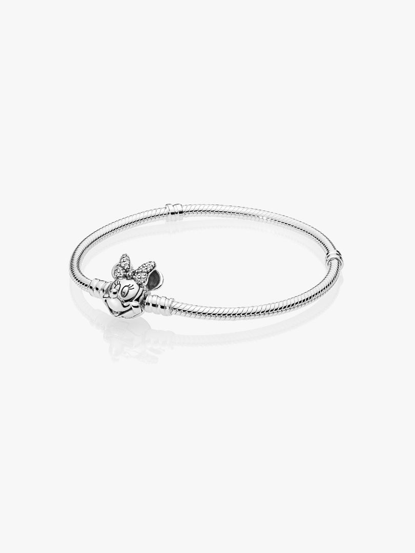 Pulsera en plata de ley Retrato de Minnie Brillante de Disney