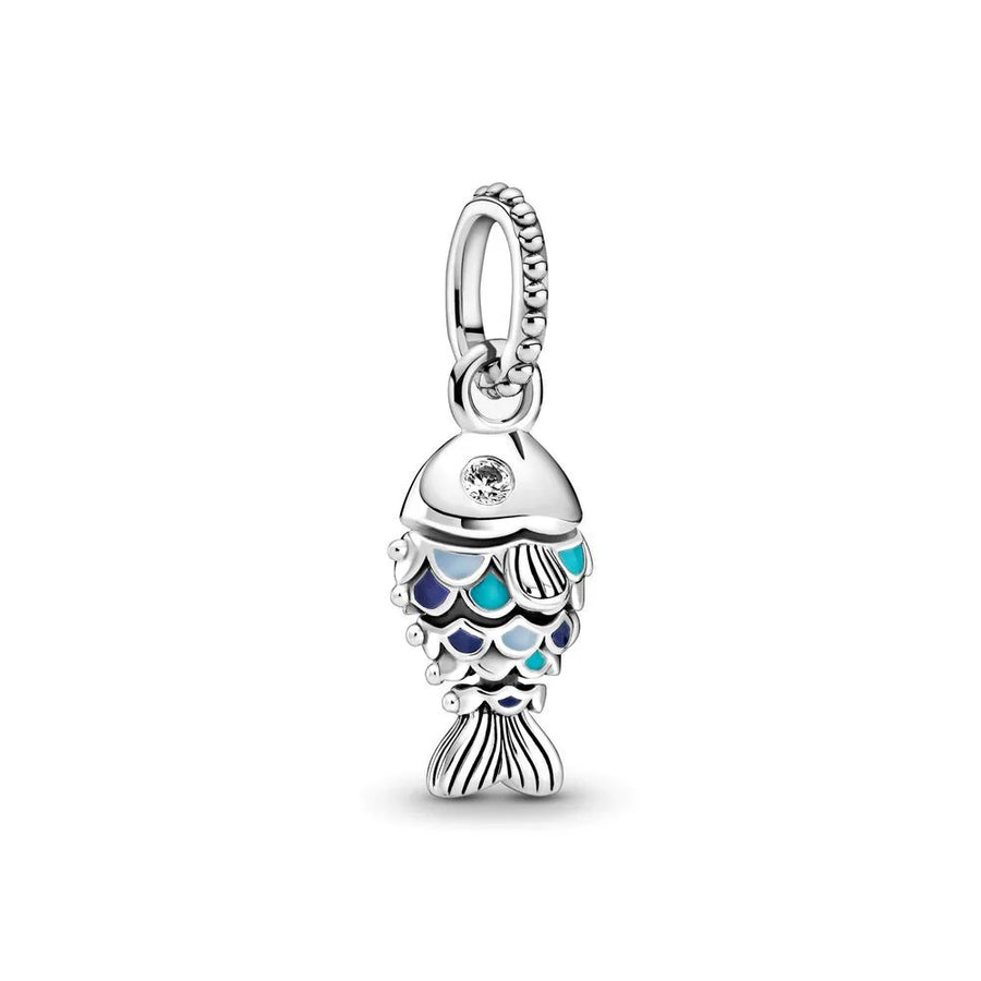 Charm Colgante Pez Escamas Azules