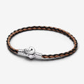 Pulsera en Cuero Trenzado con Cierre El Rey León de Disney